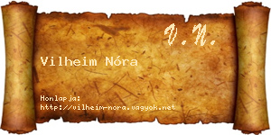 Vilheim Nóra névjegykártya